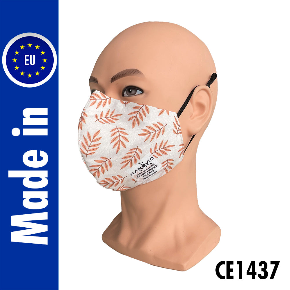 Wiederverwendbare FFP2-Nano-Maske Herbstblätter gold - Civil Use | ab 1 Stk. erhältlich