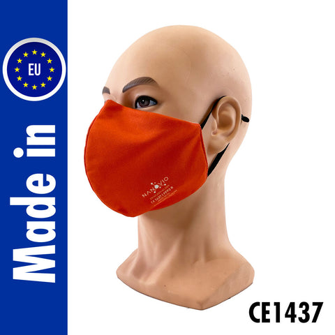 Wiederverwendbare  FFP2-Nano-Maske orange - Civil Use | ab 1 Stk. erhältlich